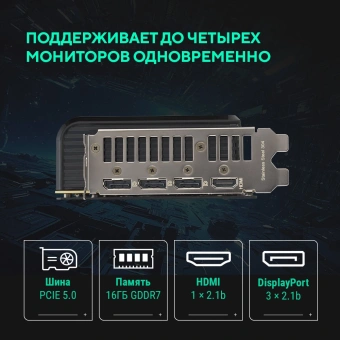 Видеокарта Asus PCI-E PRIME-RTX5080-O16G NVIDIA GeForce RTX 5080 16Gb 256bit GDDR7 2640/23000 HDMIx2 DPx3 HDCP Ret - купить недорого с доставкой в интернет-магазине