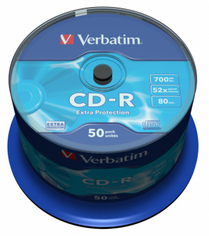 Диск CD-R Verbatim 700Mb 52x Cake Box (50шт) (43351) - цена, купить или заказать с доставкой в интернет-магазине Диск CD-R Verbatim 700Mb 52x Cake Box (50шт) (43351) - купить недорого с доставкой в интернет-магазине