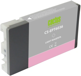 Картридж струйный Cactus CS-EPT6036 T6036 св.пурп.пигм. (220мл) для Epson Stylus PRO 7880/9880 с чипом - купить недорого с доставкой в интернет-магазине