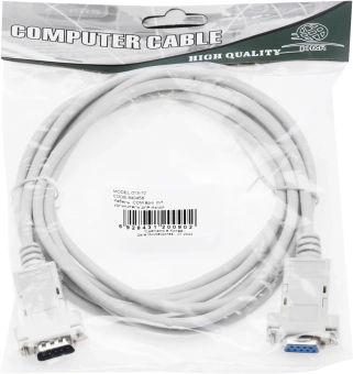 Кабель-удлинитель Ningbo COM 9pin (m) COM 9pin (f) 3м серый - купить недорого с доставкой в интернет-магазине