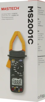 Клещи токоизмерительные Mastech MS2001C цифр. измер.ток:переменный черный (13-1310) - купить недорого с доставкой в интернет-магазине