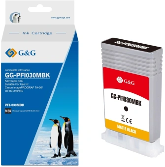 Картридж струйный G&G GG-PFI030MBK PFI-030MBK черный матовый (55мл) для Canon imagePrograf TA-20/30 TM-240/340 - купить недорого с доставкой в интернет-магазине