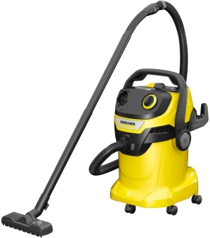 Строительный пылесос Karcher WD 5 V-25/5/22 1100Вт (уборка: сухая/сбор воды) желтый - купить недорого с доставкой в интернет-магазине