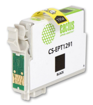Картридж струйный Cactus CS-EPT1291 T1291 черный (15мл) для Epson Stylus Office B42/BX305/BX305F/BX320/BX525/BX625/SX420/SX425/SX525/SX620 - купить недорого с доставкой в интернет-магазине