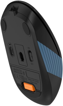 Мышь A4Tech Fstyler FB10CS черный/синий оптическая 2000dpi silent беспров. BT/Radio USB 4but (FB10CS USB ASH BLUE) - купить недорого с доставкой в интернет-магазине