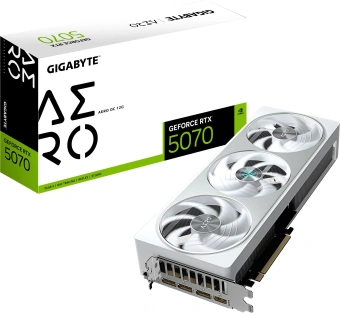 Видеокарта Gigabyte PCI-E 5.0 GV-N5070AERO OC-12GD 1.0 NVIDIA GeForce RTX 5070 12Gb 192bit GDDR7 2625/28000 HDMIx1 DPx3 HDCP Ret - купить недорого с доставкой в интернет-магазине