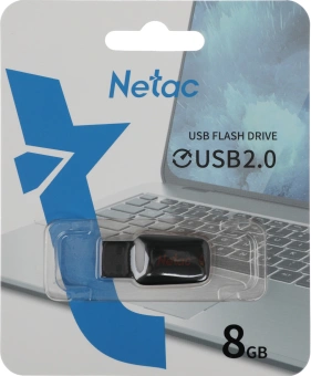 Флеш Диск Netac 8GB U197 NT03U197N-008G-20BK USB2.0 черный/красный - купить недорого с доставкой в интернет-магазине