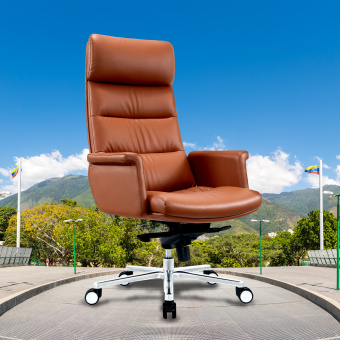 Кресло руководителя Cactus CS-LBR-CARACAS кожа крестов. алюминий - купить недорого с доставкой в интернет-магазине