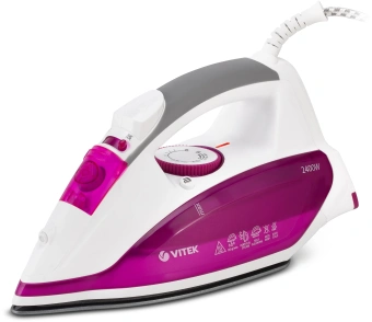 Утюг Vitek VT-1262 2400Вт розовый - купить недорого с доставкой в интернет-магазине