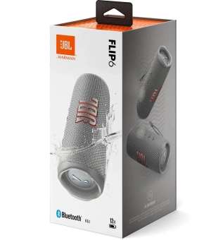 Колонка порт. JBL Flip 6 серый 30W 1.0 BT 10м 4800mAh (JBLFLIP6GREY) - купить недорого с доставкой в интернет-магазине