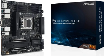 Материнская плата Asus PRO WS B850M-ACE SE Socket AM5 AMD B850 mATX AC`97 8ch(7.1) 1x10G/1х2,5G/1xGigabit RAID+VGA+HDMI+DP - купить недорого с доставкой в интернет-магазине