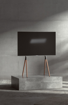 Подставка для телевизора Cactus CS-ST1247BKWN черный/орех 49"-70" макс.40кг напольный - купить недорого с доставкой в интернет-магазине