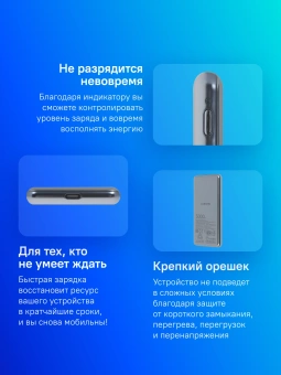 Мобильный аккумулятор Xiaomi Ultra Slim 5000mAh QC/PD 20W 2.4A USB-C серый (BHR9535GL) - купить недорого с доставкой в интернет-магазине