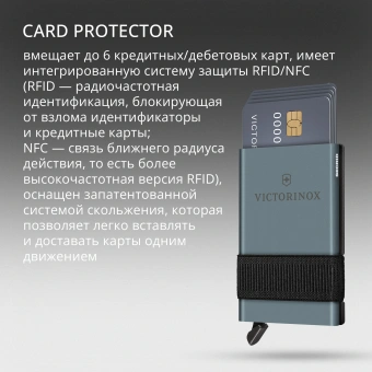 Швейцарская карта Victorinox Smart Card Wallet Sharp (0.7250.36) серый коробка подарочная - купить недорого с доставкой в интернет-магазине