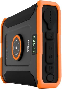 Электростанция портативная TopON TOP-X60 60000mAh 10A QC3.0/PD 3xUSB беспров.зар. черный/оранжевый (103765) - купить недорого с доставкой в интернет-магазине