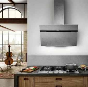 Вытяжка каминная Elica Stripe Urban Zinc/A/90 черный управление: кнопочное (1 мотор) - купить недорого с доставкой в интернет-магазине
