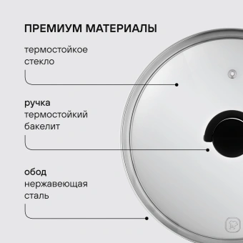 Крышка Rondell Handy RDA-1686 d=24см крыш.прозрачный руч.черная - купить недорого с доставкой в интернет-магазине