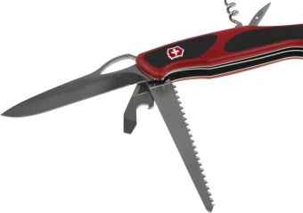 Нож перочинный Victorinox RangerGrip 79 (0.9563.MC) 130мм 12функц. красный/черный карт.коробка - купить недорого с доставкой в интернет-магазине