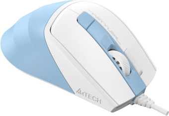 Мышь A4Tech Fstyler FM45S Air голубой/белый оптическая 2400dpi silent USB 7but (FM45S AIR USB (LCY BLUE)) - купить недорого с доставкой в интернет-магазине
