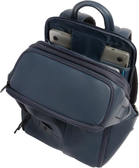 Рюкзак мужской Piquadro Russel CA7162W137/BLU синий натур.кожа - купить недорого с доставкой в интернет-магазине