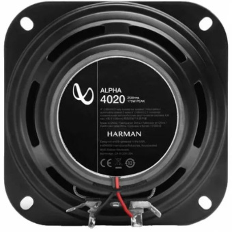Колонки автомобильные Infinity Alpha 4020 (без решетки) 175Вт 88дБ 4Ом 10см (4дюйм) (ком.:2кол.) коаксиальные двухполосные - купить недорого с доставкой в интернет-магазине
