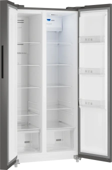 Холодильник Weissgauff WSBS 500 Inverter NoFrost Dark Grey 2-хкамерн. серый стекло инвертер - купить недорого с доставкой в интернет-магазине