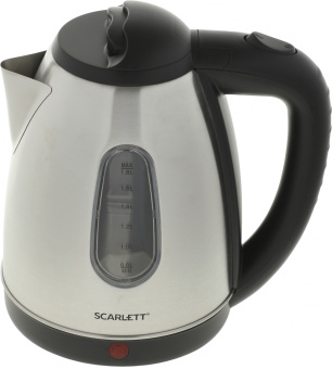 Чайник электрический Scarlett SC-EK21S20 1.8л. 1600Вт черный/серебристый корпус: металл/пластик (EK21S20) - цена, купить или заказать с доставкой в интернет-магазине Чайник электрический Scarlett SC-EK21S20 1.8л. 1600Вт черный/серебристый корпус: металл/пластик (EK21S20) - купить недорого с доставкой в интернет-магазине