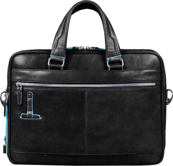 Деловая сумка Piquadro Blue Square CA2849B2/N с отделением для ноутбука 15" черная натур.кожа - купить недорого с доставкой в интернет-магазине