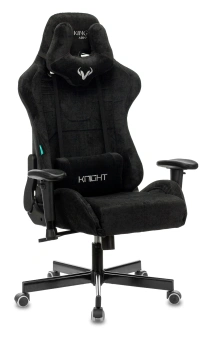 Кресло игровое Zombie VIKING KNIGHT Fabric черный Light-20 с подголов. крестов. металл - купить недорого с доставкой в интернет-магазине