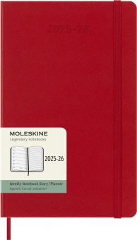 Еженедельник Moleskine ACADEMIC WKNT Large 130х210мм датир.18мес 208стр. красный - купить недорого с доставкой в интернет-магазине
