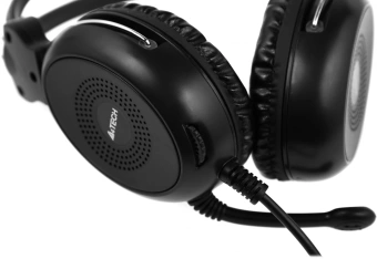 Наушники с микрофоном A4Tech HS-30 черный 2м мониторные оголовье - купить недорого с доставкой в интернет-магазине
