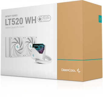 Система водяного охлаждения Deepcool LT520 ARGB Soc-AM5/AM4/1200/1700/1851 белый 4-pin 28.2-32.9dB Al 280W 1504gr Ret (R-LT520-WHAMNF-G-1) - купить недорого с доставкой в интернет-магазине