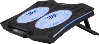 Подставка для ноутбука Digma D-NCP180-2x110RGB 18" 410x280x34мм 20дБ 2xUSB 2x 110ммFAN 700г Fan-control пластик ABS черный - купить недорого с доставкой в интернет-магазине