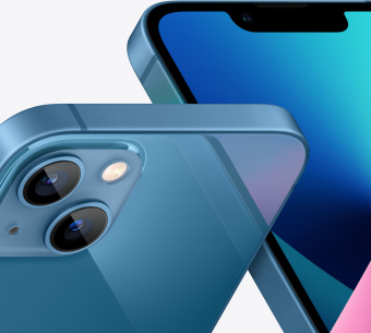 Смартфон Apple A2633 iPhone 13 128Gb 4Gb синий моноблок 3G 4G 1Sim 6.1" 1170x2532 iOS 16 12Mpix 802.11 a/b/g/n/ac/ax NFC GPS GSM900/1800 GSM1900 Protect - купить недорого с доставкой в интернет-магазине