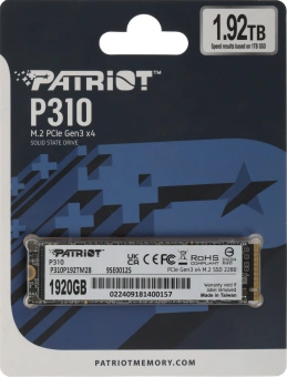 Накопитель SSD Patriot PCIe 3.0 x4 1920GB P310P192TM28 P310 M.2 2280 - цена, купить или заказать с доставкой в интернет-магазине Накопитель SSD Patriot PCIe 3.0 x4 1920GB P310P192TM28 P310 M.2 2280 - купить недорого с доставкой в интернет-магазине