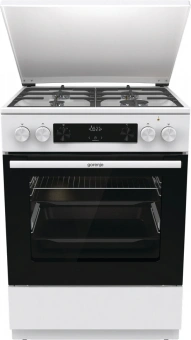 Плита Комбинированная Gorenje GKS6C71WF белый (металлическая крышка) реш.чугун - купить недорого с доставкой в интернет-магазине