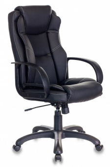Кресло руководителя Бюрократ CH-839 черный Leather Black эко.кожа крестов. пластик - купить недорого с доставкой в интернет-магазине