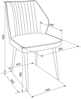 Стул для дома Бюрократ CH-K5_2 комплект 2шт т.бежевый Holland 61 металл черный на ножках (CH-K5_1/HL61_2) - купить недорого с доставкой в интернет-магазине