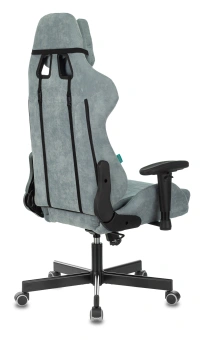 Кресло игровое Zombie VIKING KNIGHT Fabric серо-голубой Light-28 с подголов. крестов. металл - купить недорого с доставкой в интернет-магазине