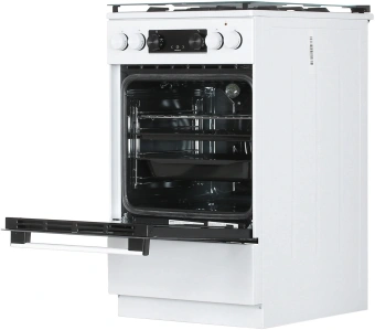 Плита Комбинированная Gorenje GK5C40WF белый (стеклянная крышка) реш.чугун - купить недорого с доставкой в интернет-магазине