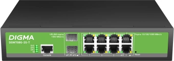 Коммутатор Digma DSW708G-2S-T (L2+) 8x1Гбит/с 2SFP управляемый - купить недорого с доставкой в интернет-магазине