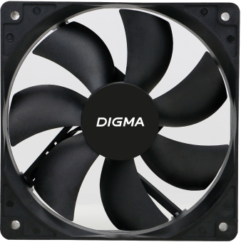 Вентилятор для корпуса Digma DFAN-120-7 120х120x25 черный 3-pin 4-pin (Molex) 23дБ Ret - купить недорого с доставкой в интернет-магазине
