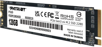 Накопитель SSD Patriot PCIe 3.0 x4 128GB P320P128GM28 P320 M.2 2280 - купить недорого с доставкой в интернет-магазине