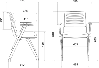 Стул Бюрократ X-Click черный на ножках металл серый - купить недорого с доставкой в интернет-магазине
