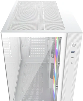 Корпус ID-Cooling View 510 белый без БП ATX 10x120mm 1xUSB3.0 audio bott PSU - купить недорого с доставкой в интернет-магазине