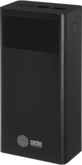 Мобильный аккумулятор Cactus CS-PBFSKA-30000 30000mAh 22.5W 4.5A USB-A/USB-C черный - купить недорого с доставкой в интернет-магазине