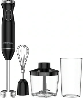 Блендер погружной Supra HBS-1012 700Вт черный/серебристый - купить недорого с доставкой в интернет-магазине