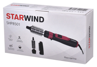 Фен-щетка Starwind SHP8501 1000Вт серый/розовый - купить недорого с доставкой в интернет-магазине