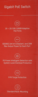 Коммутатор Hikvision DS-3E0518P-E(B) (L2) 17x1Гбит/с 1SFP 16PoE 16PoE+ 230W неуправляемый - купить недорого с доставкой в интернет-магазине