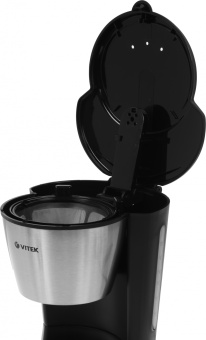 Кофеварка капельная Vitek VT-1506 550Вт черный/серебристый - купить недорого с доставкой в интернет-магазине